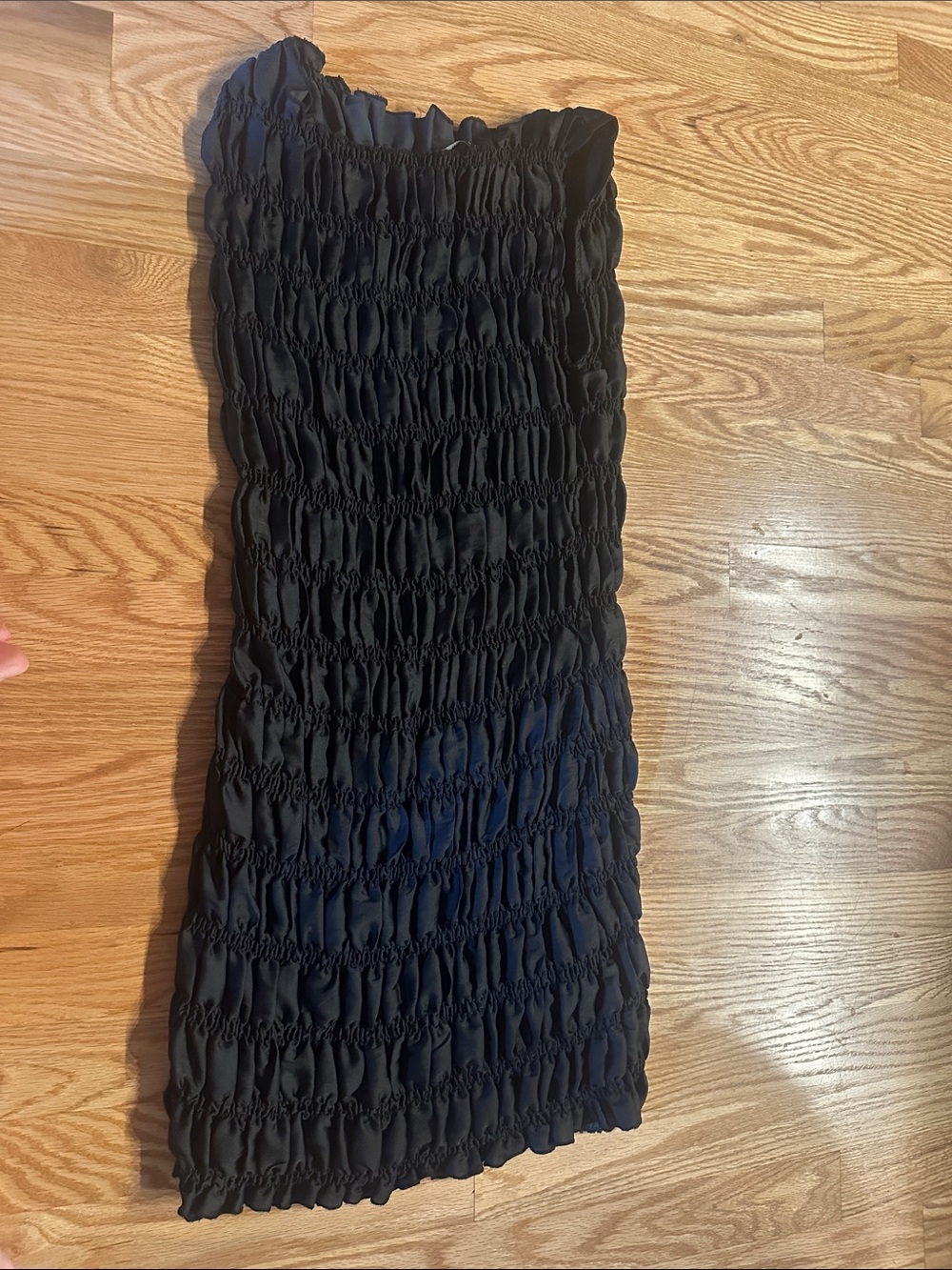 Lioness Black Smocked Mini Dress